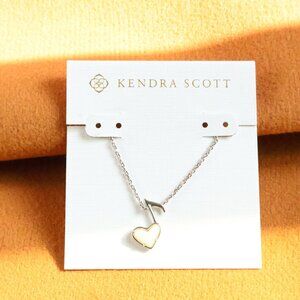 Kendra Scott | Ari Heart Music Note - Silver Drusy Necklace
